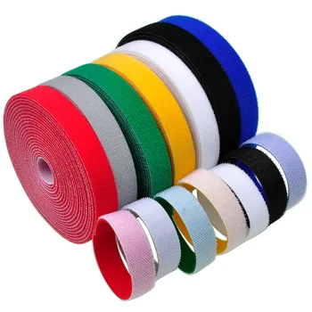 15 мм Цветни Залепващи Задържане Лента Кабелни Връзки за Многократна употреба Двустранни Куки Линия Кабелни Превръзки Тел Управляващите Колани, Шевни Занаяти