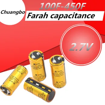 2,7 В супер фарадный кондензатор 100F 22*45 мм 120F 45*50 Мм точност ръководят от висок клас златни 2-пинов кондензатор 2,7 В 120F