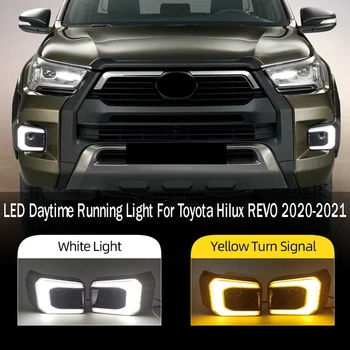 2 бр. Авто LED Дневни Ходова Светлината на Сигналната Лампа В Събирането на Ъгловата Лампа За Toyota Hilux REVO 2020-2021