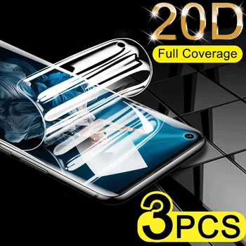 3 бр. Защитно фолио е с пълно покритие За Huawei Honor 20 Pro 8 9 10 Lite Гидрогелевая Филм За Честта V20 V9 V10 10i Защитно не стъклена