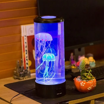 5 Цвята Необичайна Led Лампа във формата на Медузи, Аквариумная Лампа, Нощен USB Настолна Нощна Лампа, Детски Подарък, Осветление за Дома Спални