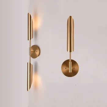 Fss ново съвременно златно метално прикроватное декорация от стенни аплици стенни лампи led лампа луксозен стенен лампа за спални хол осветителни тела