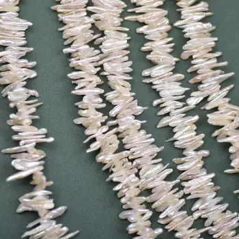 Icnway натурален 9-11 мм, 13-15 мм бели конци 39 см бароков сладководни перли, висулки за бижута
