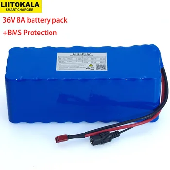 Акумулаторна батерия LiitoKala 36V 8Ah 10S4P 500w 18650, модифицирани Мотори, електрически автомобил 36V със защитата на BMS