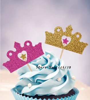 брилянтна ДИАДЕМА на cupcake топперы принцеса момиче Рожден Ден, сватба, булчински душ детски душ парти foodpicks