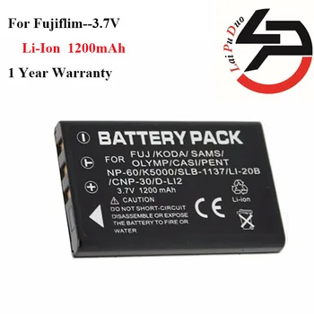 Високо качество 1200 ма Абсолютно Нов Сменяеми батерии За Fujifilm FNP-60 FNP60 NP-60 M603 F601 F410 F401 NP-60 NP-30 D-L12 QV-R3