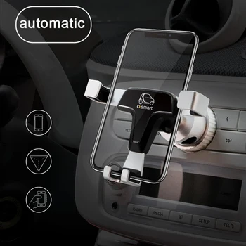 За Mercedes Smart 453 Forfour Fortwo Таблото На Автомобила Радио Притежателя На Мобилен Телефон От Алуминиева Сплав Навигация Подкрепа За Зареждане