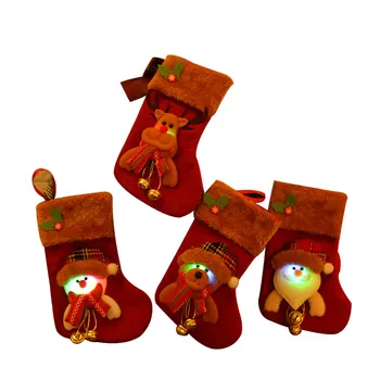 Коледни Чорапи с Подсветка Многофункционална Чорапи на Коледно Парти Празничен Декор