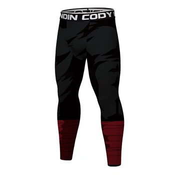 Компресия мъжки фитнес зала гамаши 3D печатни спортни спортни панталони мъжете бягане чорапогащник GOKU мъжки спортни дрехи суха идеални за джогинг панталони
