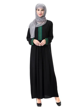 Мюсюлманската рокля-хиджаб с абайей, Дрехи за Близкия Изток, Арабски Халат за жени, Арабско Женско Мюсюлманската Арабското Рокля с Дълъг Ръкав, Турция