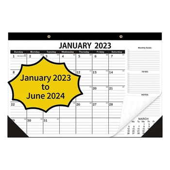 Настолен календар 2023 - януари 2023 - юни 2024, Стенни календари на 18 месеца, 17 см x 12 см