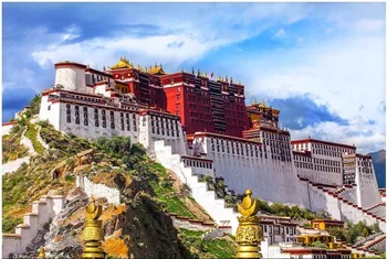 потребителски снимки на 3d тапети двореца потала в Тибет пейзаж живопис Начало декор хол 3d стенописи тапети за стени d 3