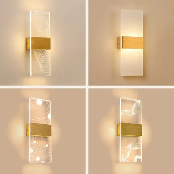 Скандинавски модерен минималистичен, с монтиран на стената лампа, нощно шкафче за спалня led монтиран на стената лампа, хол фон монтиране на украса лампа преминаването на коридор лампа
