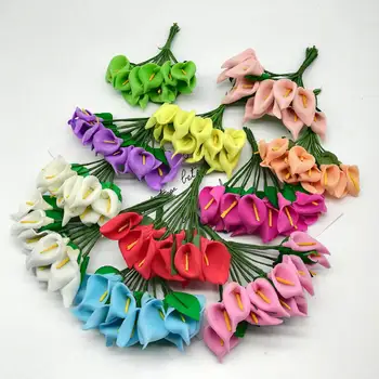 Твърди Домашен Албум за Изрезки От Пяна Кала 12шт Букет Цветя Изкуствена Лилия