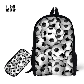 футболен дизайнерски раница, 2 бр./компл., Ученически чанти с Пеналом За Момчетата-тийнейджъри, Мъжки Ежедневни Пътна чанта За Рамо